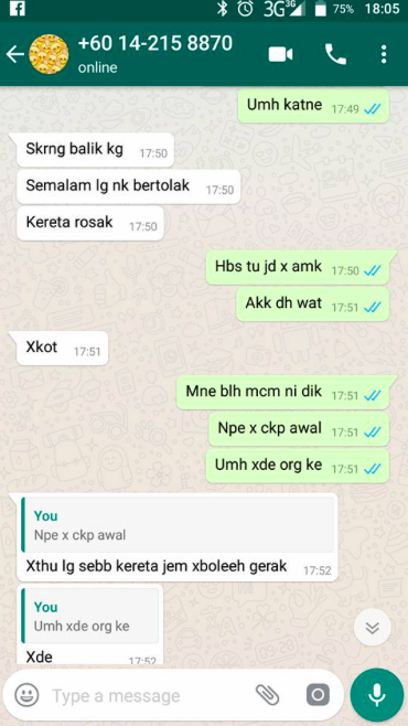 Sekarang Kereta Rosak Bodoh!- Order Kek Tapi Bila Siap Ini Berlaku. Biadap!