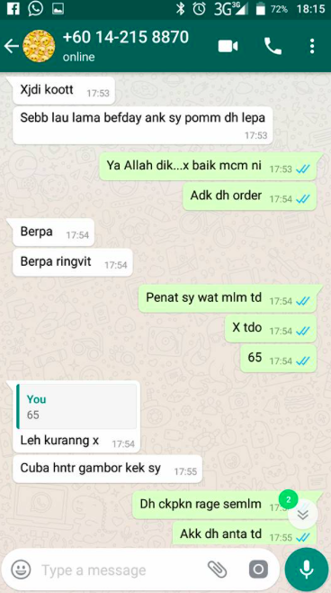 Sekarang Kereta Rosak Bodoh!- Order Kek Tapi Bila Siap Ini Berlaku. Biadap!