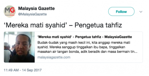 “Ini Bukan Isu Syahid, Ini Isu Kecuaian Yang Bawa Maut” – Pengaraca TV Selar Kenyataan Pengetua Pusat Tahfiz