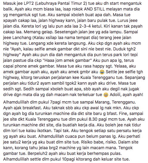 ‘Macam Ni Rupanya Ayah Kerja Siang Malam’ – Walau Dikecam Anak Pemandu Lori, Gadis Ini Cerita Pengalaman Berharga