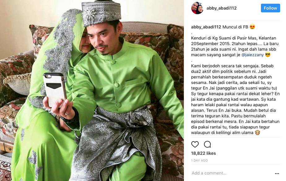 Hanya Kerana Teguran Pakai Rantai – Permulaan Kisah Percintaan Abby Abadi & Suami Sweet Habis!