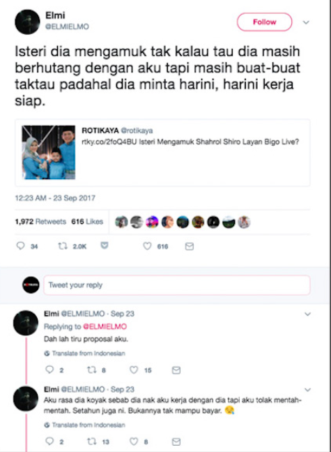 Buat Tak Tahu, Block Whatsapp – Produksi Bengang Shahrol Shiro Tak Bayar Hutang?