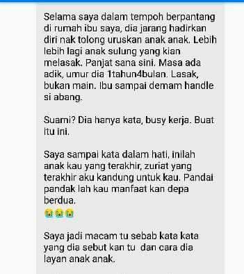 ‘Ini Zuriat Terakhir Aku Kandung Untuk Kau’ – Luahan Isteri Meroyan Mahu Bunuh Diri & Anak