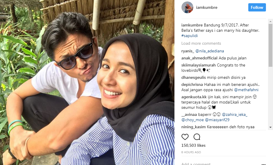 Foto Bagaimana Perkenalan Engku Emran & Bella Bermula. Sweet Habis!