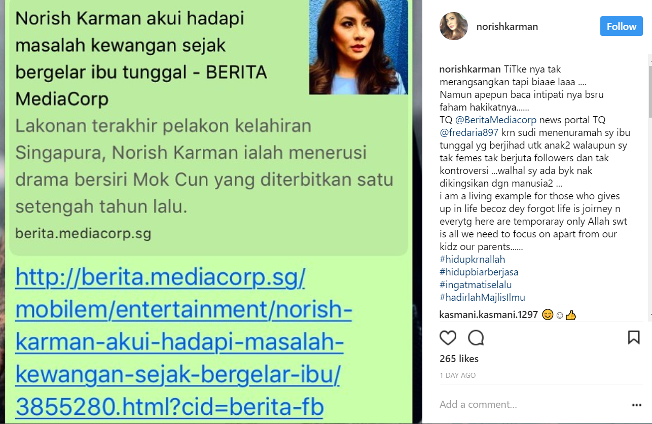 “Haiwan Jenis Ape Ni Pun Aku Tak Faham Lah!”-Norish Karman Bengang Netizen Fitnah Dirinya Curang Ketika Masih Berstatus Isteri Kepada Bekas Suami…