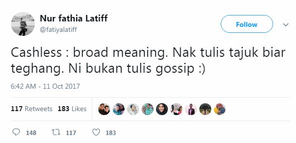 “Memang Kena Tunjuk Bodoh Ke Nak Popular?”, Netizen Sindir Fathia Latiff Tak Tahu Maksud ‘Cashless’!