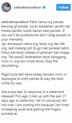 “Petik Nama Orang Pandai, Kencing Girlfriend Pandai…”, Zahirah Berang, Dedah Bukti Mesej Perbualan Dengan Kamal Adli?