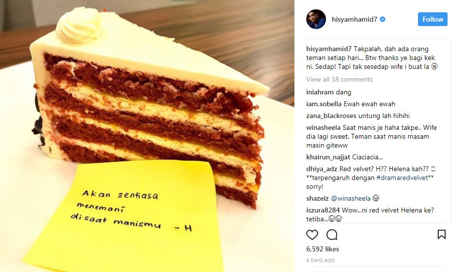 Ehh Dah Kenapa Neelofa Bagi Kek Red Velvet Dan Nota Manis Kepada Suami Orang?!