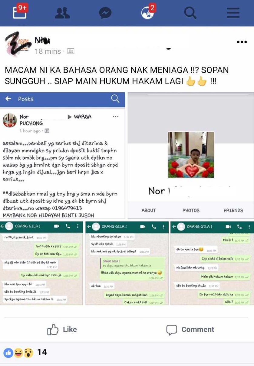 “Macam Ni Ke Bahasa Orang Berniaga? Siap Main Hukum Hakam!!”, Tukang Viral Pula Yang Dikecam Netizen!