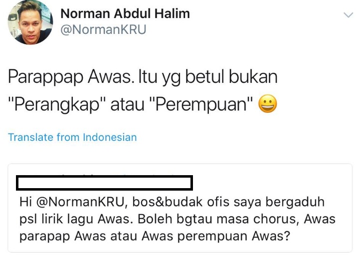 Lawak Betul,Bila Orang Tanya Lirik Lagu Awas Dekat Norman, Jawapannya Buat Ramai Orang Gelak