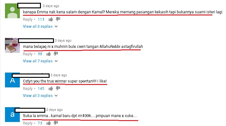 Video Ni Jadi Trending No.1 Dekat Youtube Gara-gara Reaksi Ozlyn Bila Tengok Si Emma dan Kamal Adli Bermesra Manja