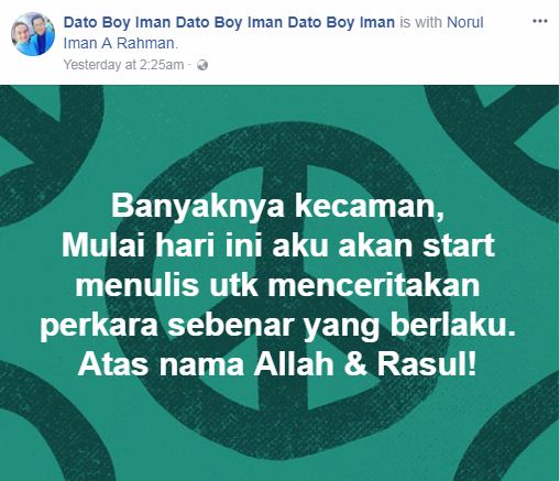 “Atas Nama Allah & Rasul!!” -Tak Tahan Dikecam, Boy Iman Bersumpah Cerita Benar!