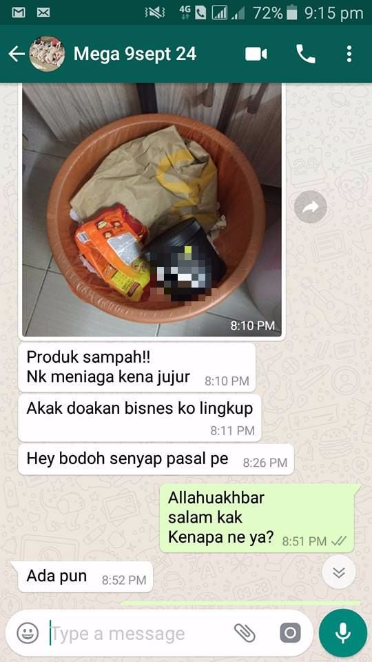 “Hey Bodoh! Akak Doakan Bisnes Kau Lingkup..Produk Sampah!”, Peniaga Kecewa Wanita Berang Berat Badan Hanya Turun 6 Kg Sebulan!