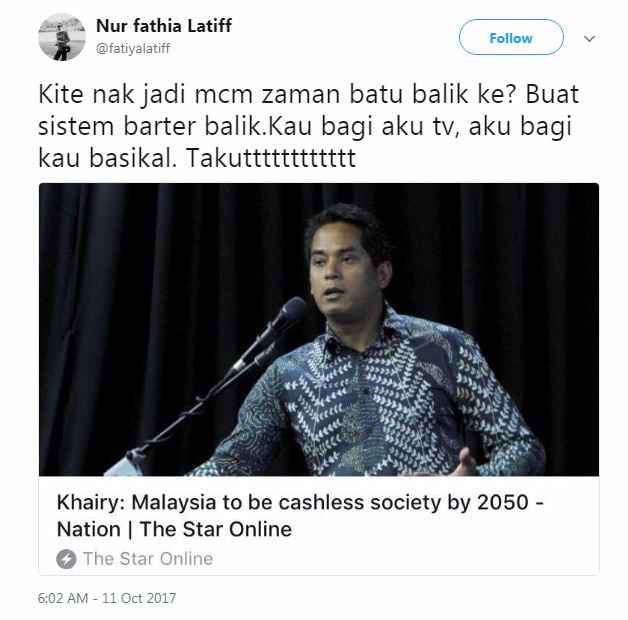 “Memang Kena Tunjuk Bodoh Ke Nak Popular?”, Netizen Sindir Fathia Latiff Tak Tahu Maksud ‘Cashless’!