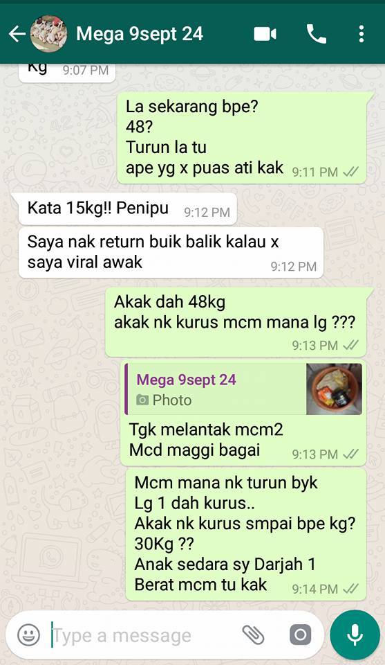 “Hey Bodoh! Akak Doakan Bisnes Kau Lingkup..Produk Sampah!”, Peniaga Kecewa Wanita Berang Berat Badan Hanya Turun 6 Kg Sebulan!