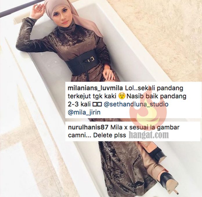 Netizen Melenting Bila Tengok Mila Jirin Pakai Baju Ala Seksi Baring Dalam Tab Mandi