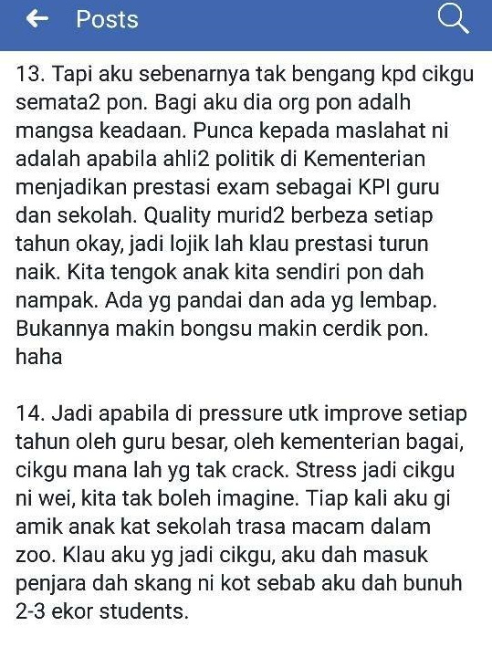 “Kau Tengoklah Nanti Batch Ni Jadi Setan Terbesar Dalam Sejarah Korupsi, Pecah Amanah Negara..”, Bapa Kecewa Guru Sogok Jawapan PT3 Untuk Capai KPI!