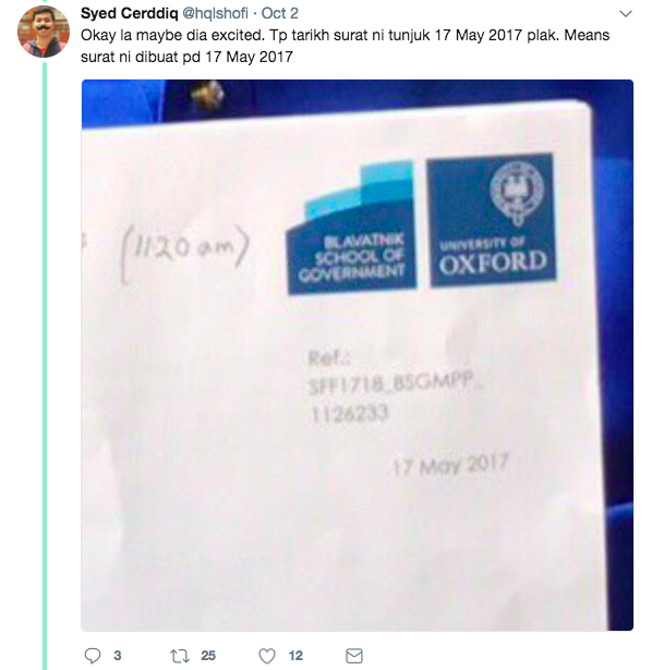 Tak Percaya & Dakwa Surat Tawaran Oxford Palsu, Ini Jawapan Ringkas Syed Saddiq.. Win!