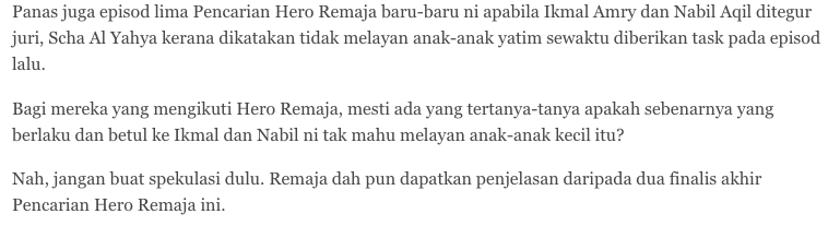 ‘Agak Kekok & Janggal’ – Main Handphone Di Rumah Anak Yatim, Peserta Hero Remaja Dikecam Penonton?