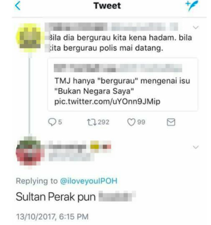 ‘Kan Dah Kena Dik..’ – Padah Hina Sultan Perak Di Twitter, Pelajar Didenda RM5k