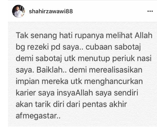 Dakwa Diri Disabotaj, Shahir Bakal Tarik Diri Dari AF Megastar?