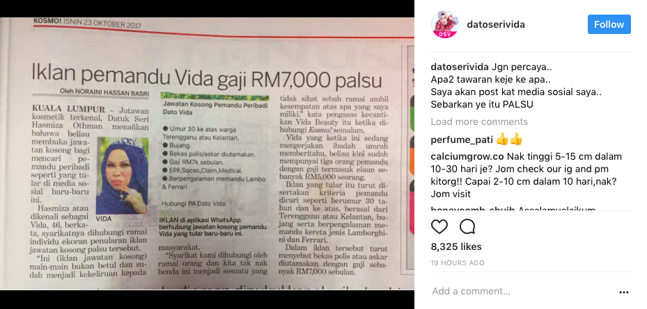 ‘Ramai Ambil Kesempatan Apa Yang Saya Miliki’ – Iklan Gaji Pemandu 7K, DSV Buka Mulut