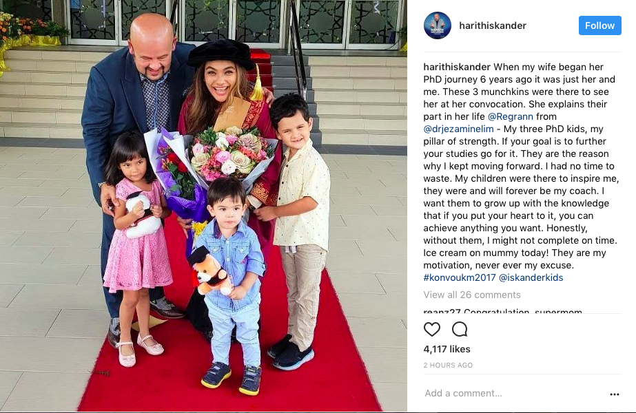 Wanita Pertama Yang Memegang Phd Dalam Jurusan ‘Tissue Engineering’, Isteri Harith Iskander Dipuji Netizen