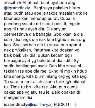 ‘Cakap Macam Kau Ni Tuhan!’ – Teruk Dihentam Gara-Gara Selfie Di Kubur Ayah, Iqram Dinzly Naik Angin