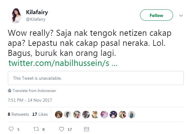 “Sesetengah Wanita Jadi Api Neraka..” -Disindir Pencetus Ummah ‘Jadian’, Respon Sinis Kila Fairy Ini Win!