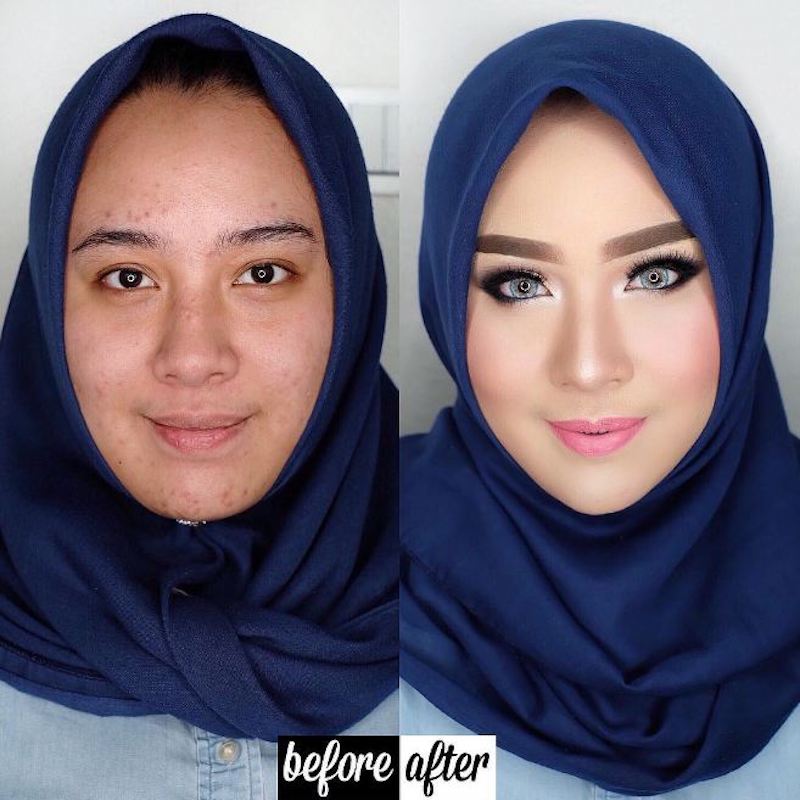 Inilah Dia Penangan Make-Up,Anak Tak Sangka Tengok Wajah Mereka Sebelum Selepas Make-Up Memang Lain