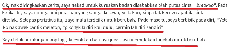 Nekad Untuk Ubah Penampilan Diri Lepas Putus Cinta,Lelaki Ini Berjaya Untuk Turunkan Berat Badan Dari XXL Kepada Saiz S,Wow!!!