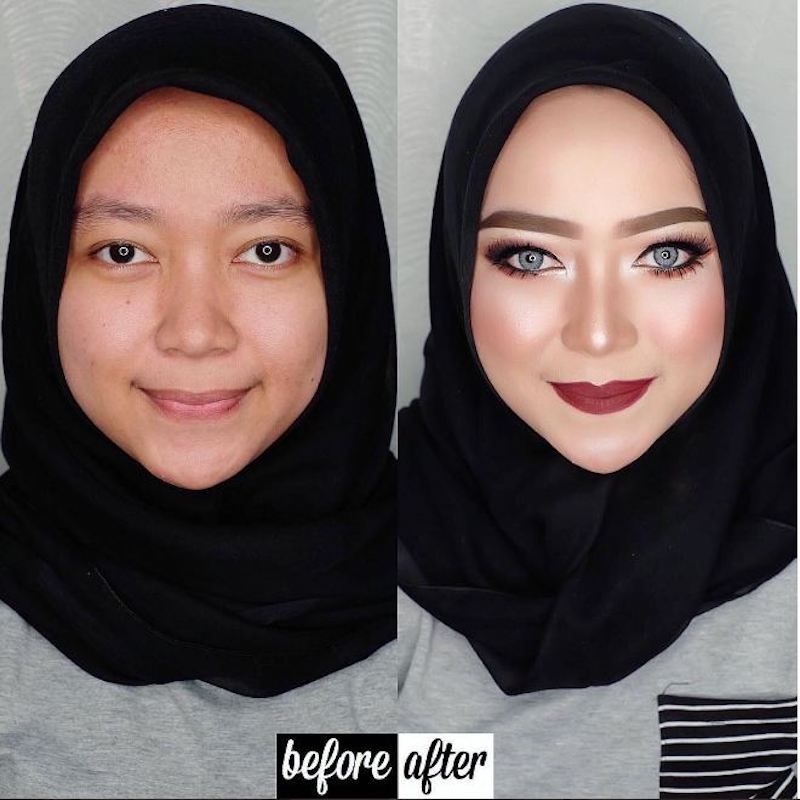 Inilah Dia Penangan Make-Up,Anak Tak Sangka Tengok Wajah Mereka Sebelum Selepas Make-Up Memang Lain