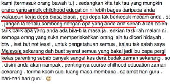 “Diploma Pendidikan Awal Kanak-kanak? Si Bodoh Mana Yang Ambik Kursus Tu?Jenis SPM Takde A”-Digelar Bodoh Ambil Kursus Tak Popular