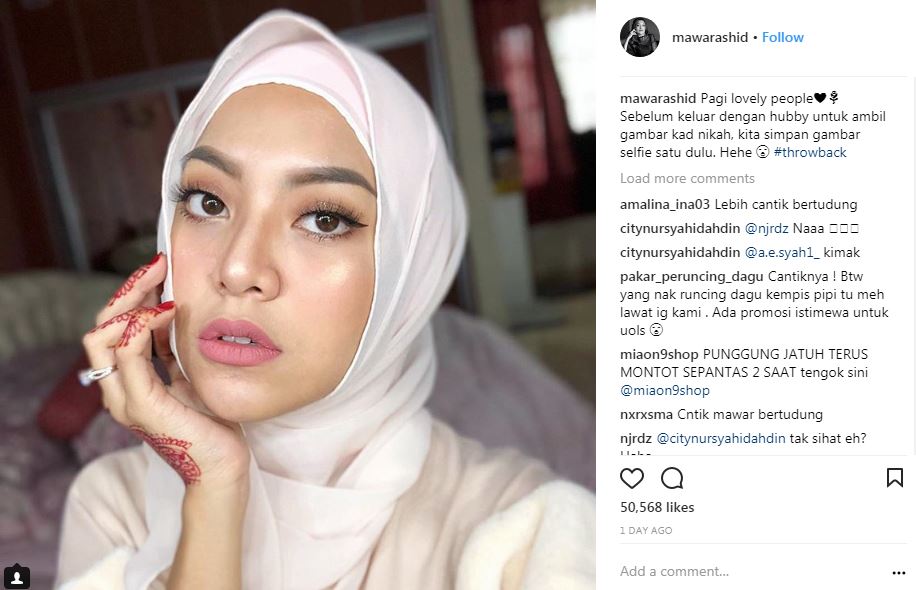 Manisnya! Peminat Puji Mawar Rashid Lebih Cantik Bila Berhijab Selepas Kahwin…