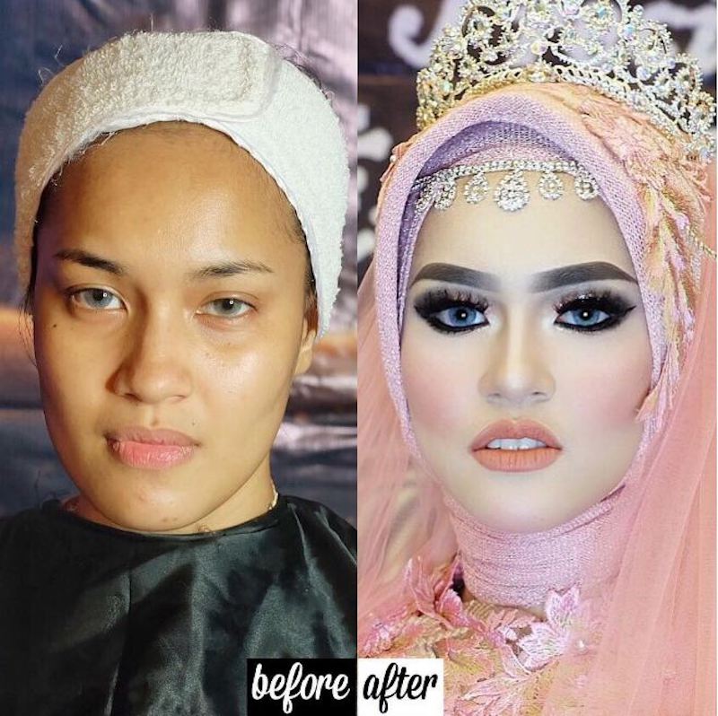 Inilah Dia Penangan Make-Up,Anak Tak Sangka Tengok Wajah Mereka Sebelum Selepas Make-Up Memang Lain