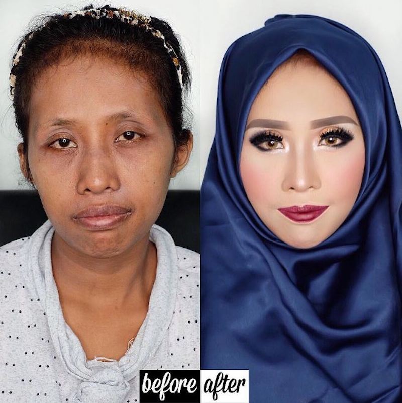 Inilah Dia Penangan Make-Up,Anak Tak Sangka Tengok Wajah Mereka Sebelum Selepas Make-Up Memang Lain