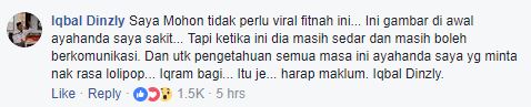 “Bapak Dia Nazak Dia Pergi Sumbat Lolipop Dalam Mulut…” -Dituduh Kurang Waras, Penjelasan Abang Iqram Dinzly Buat Netizen Sayu…