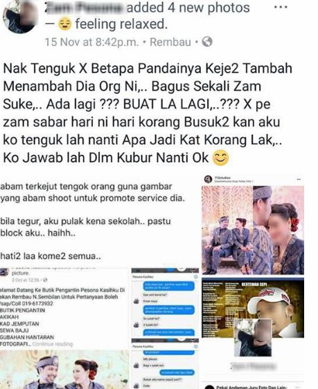 “Simpanlah Gambar-Gambar Awak Dalam Kubur…” -Curi Gambar Untuk Promosi, Wedding Planner Dikecam Netizen