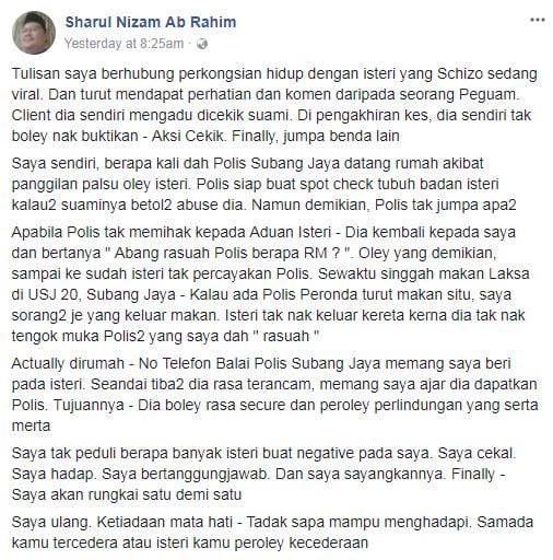 “Dah Berapa Kali Polis Datang Rumah Sebab Panggilan Palsu Oleh Isteri..”, Netizen Sayu Baca Perkongsian Lelaki Jaga Isteri Penghidap Paranoid Schizophrenia…