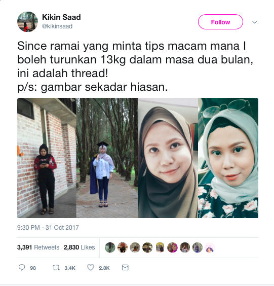 Turun 13 KG Dalam Masa 2 Bulan, Gadis Ini Berjaya Bertukar Dari Comel Kepada Cun! Bagaimana?