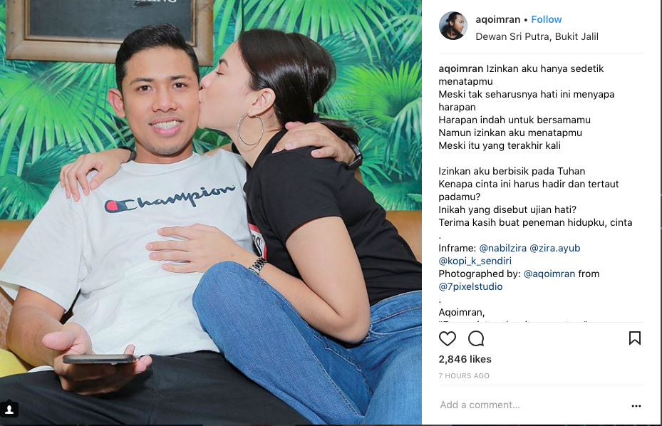 Izinkan Aku Berbisik Pada Tuhan – Giliran Isteri Cium Suaminya, Nabil Ahmad. Amboi Sweet!