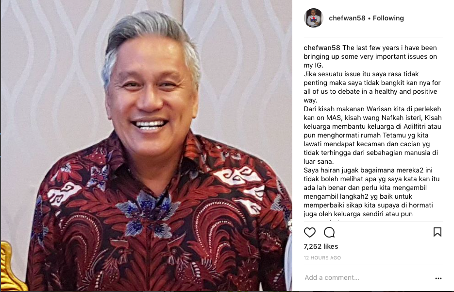 Rasa Diri Bagus Sangat! – Sentap Dengan Teguran, Chef Wan Anggap Nabil Naik Lemak?