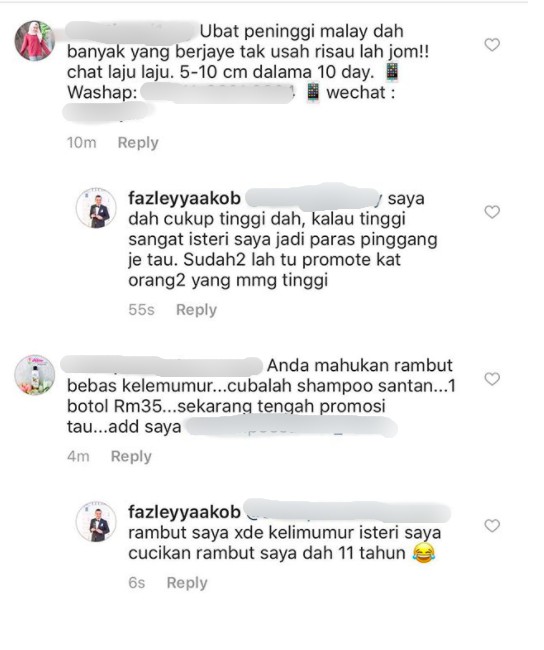 Rimas Dengan Iklan Produk Di Ruangan Komen Instagram, Respon Dato’ Fazley Ini Buat Netizen Terhibur.. Kelakar!