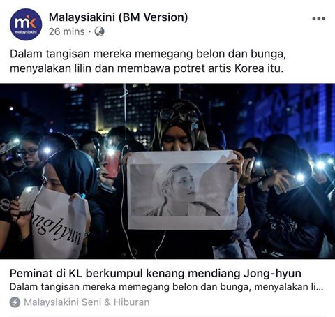 “Elok Yang Menangis Tu Pergi Bunuh Diri Sekali!” -Ratapi Kematian, Peminat Fanatik Jonghyun Beragama Islam Dikecam?!