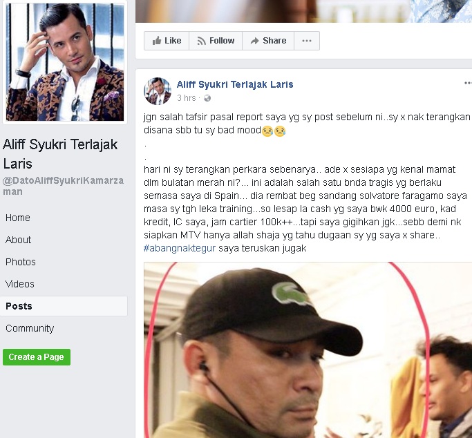 Duduk Di Malaysia Aliff Syukri Kena Kecam,Duduk Dekat Sepanyol Aliff Syukri Kena Saman Pula, Betul Ke??