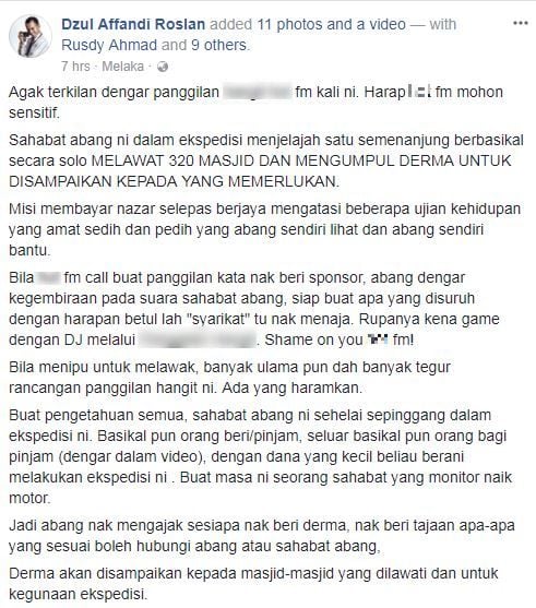 [Audio] ” *** FM Call Nak Sponser, Tapi Rupanya Nak Game!” -Netizen Berang Stesen Radio Swasta Tak Sensitif, Mainkan Harapan Orang!