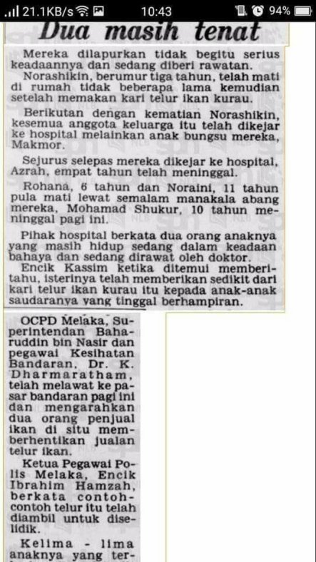 “Punca Telur Ikan Yang Dikatakan Beracun…” -Sayu! Kisah Di Sebalik Tragedi ‘Kubur Lima Beradik Mangsa Telur Ikan Kurau’ Tersingkap Kembali…