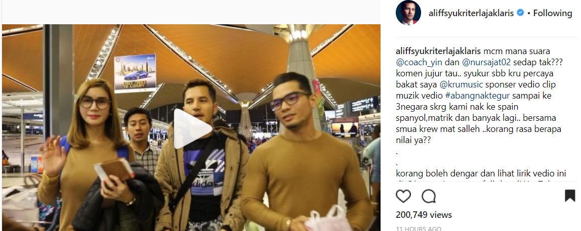 Kelakar! Kapsyen Video Dato Aliff Syukri Jadi Bahan Lawak Netizen!-‘Matrik’, ‘Calcome’?