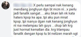 “Elok Yang Menangis Tu Pergi Bunuh Diri Sekali!” -Ratapi Kematian, Peminat Fanatik Jonghyun Beragama Islam Dikecam?!