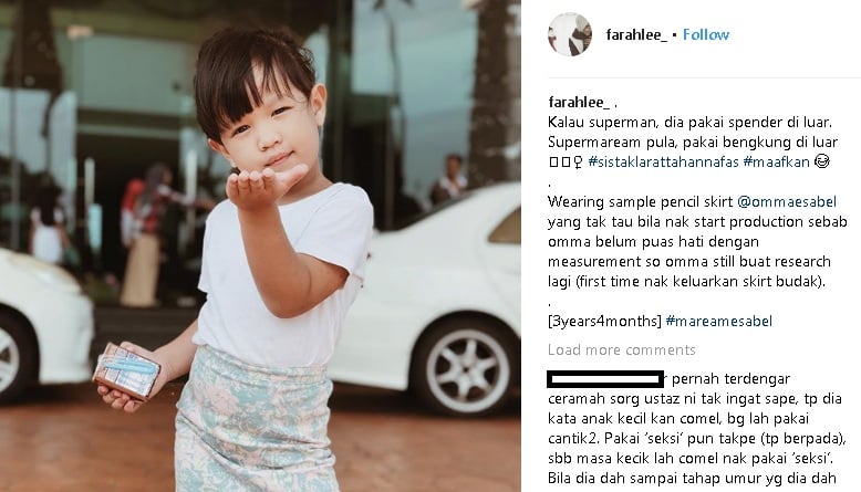 Kena Tegur Sebab Tak Kasi Maream Pakai Baju Islamik,Ini Respond Balas Padu Dari Farah Lee Buat “Mak Cik Bawang”